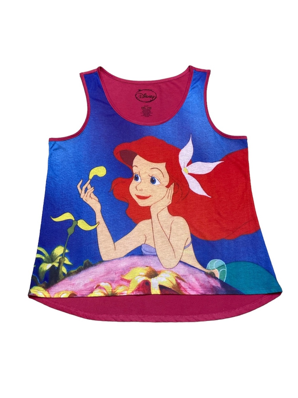 Disney The Little Mermaid Tank Top Women’s XXL Animated Ariel Graphic Sleeveless